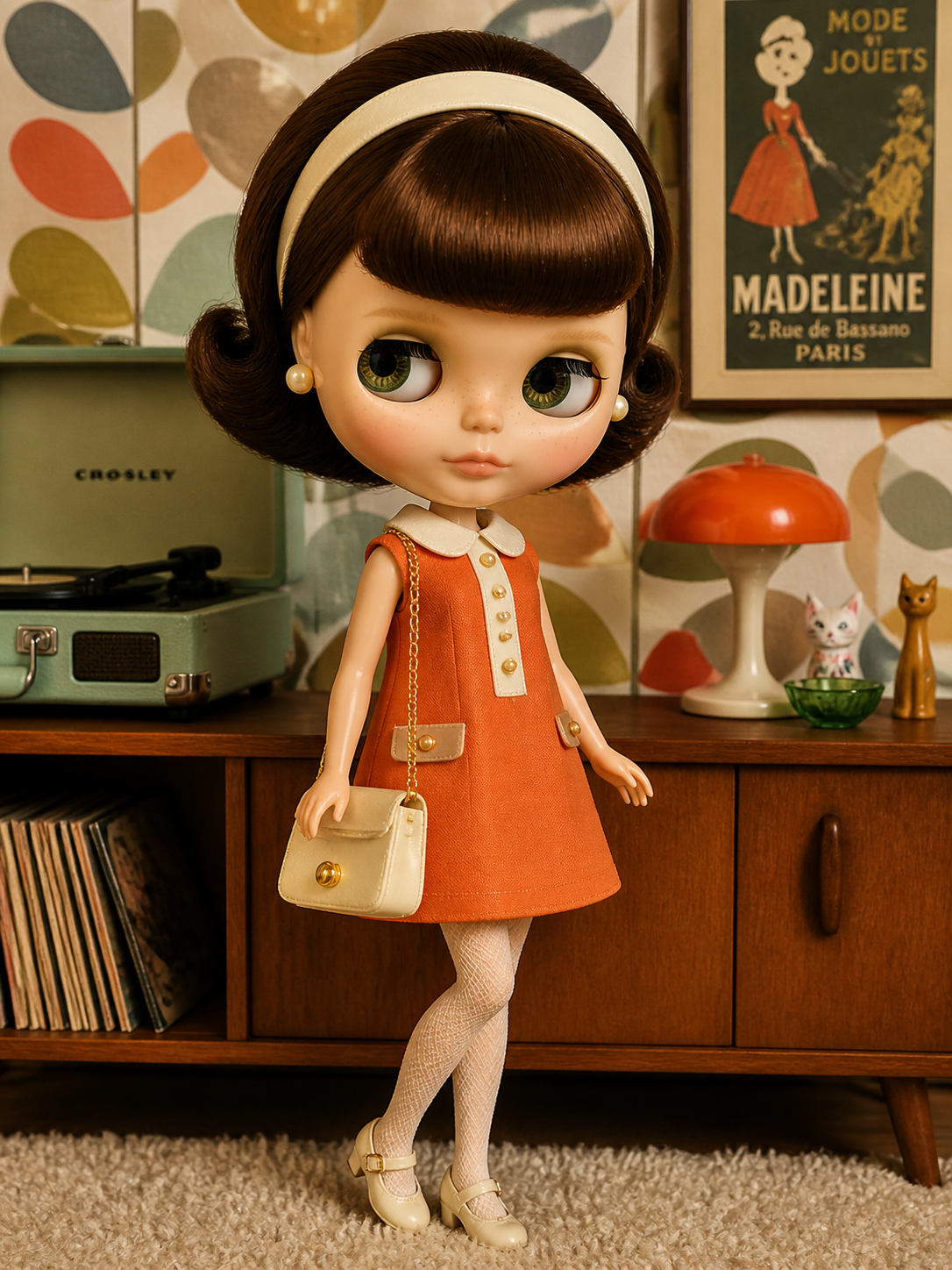 Vintage Blythe doll style template